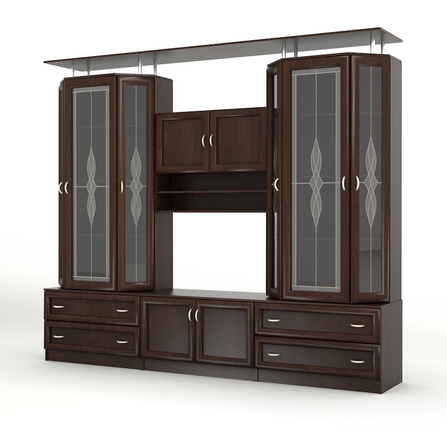 Стенка Кардинал 2400 (без витражного стекла)